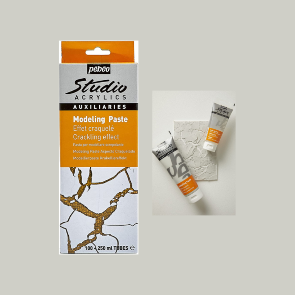 EBEO Phase Kit-2 Tubes 100 ml + 250 ml Studio Acrylics Modelling Paste Crackled Effect