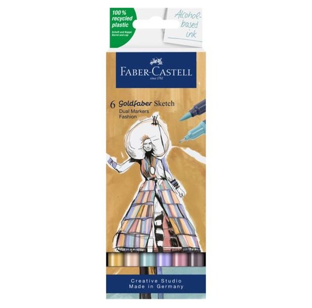 Faber Castell, Marqueurs, Sketch, GOLDFABER, Fashion, étui de 6, 16 48 08