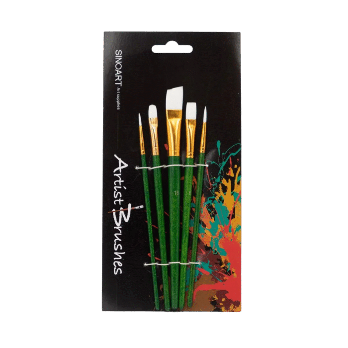Lot de 5 pinceaux verts