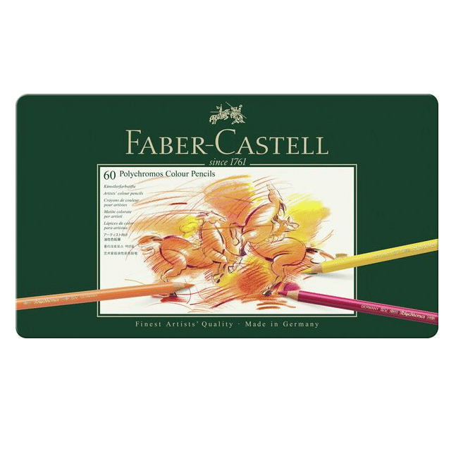 Crayon de couleur Faber-Castell Polychromos, 60 couleurs