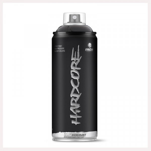 Bombe de peinture - Noir satiné - RV-0903 - Hardcore MTN - 400ml