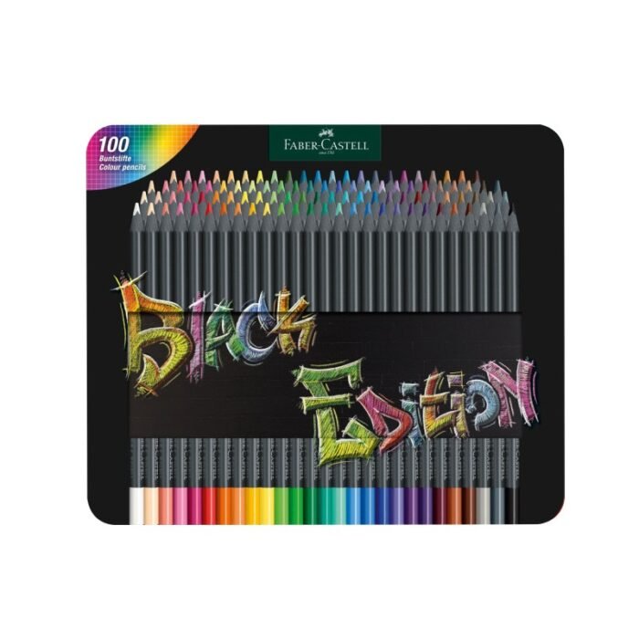 Faber Castell, Crayons de couleur, Black Edition, étui de 100, 11 64 90