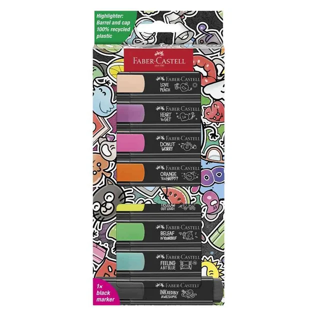 Surligneur TEXTLINER 46 GRAFFITI étui de 8 FABER-CASTELL