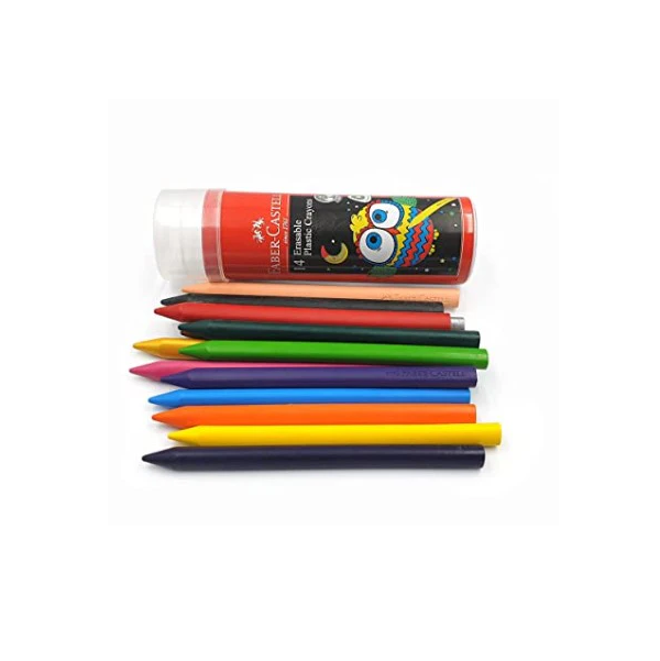 Crayons de couleur effaçables en plastique Faber Castell, 14 nuances