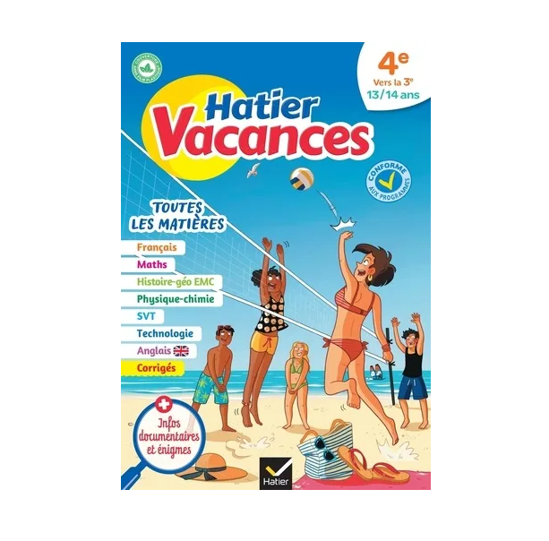 Hatier vacances de la 4e vers la 3e - Toutes les matières