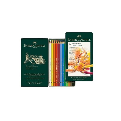 Boîte en métal Faber-Castell - Polychromos - 12 crayons