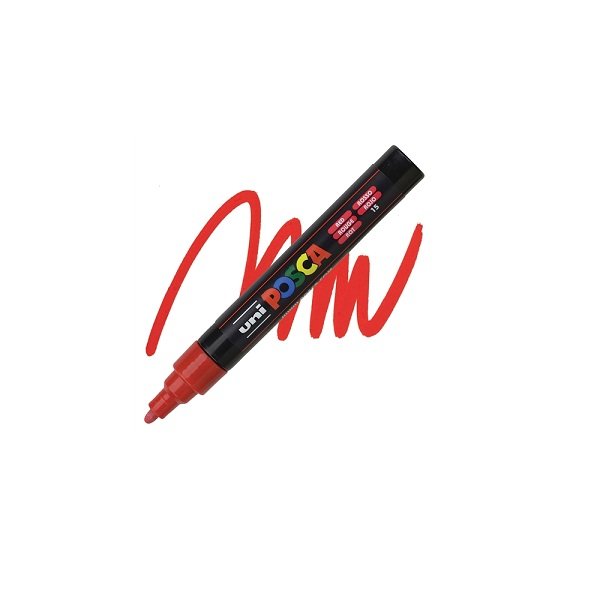 Marqueur peinture Posca 2,5 mm pointe moyenne 5 m rouge