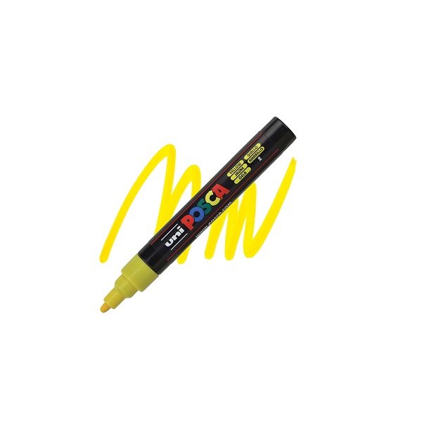 Marqueur Posca PC-5M jaune | pointe moyenne conique