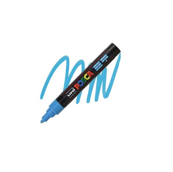 Marqueur Posca PC-5M bleu clair | pointe moyenne conique