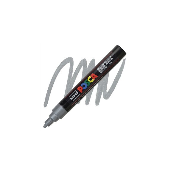 Marqueur Posca PC-5M argent | pointe moyenne conique