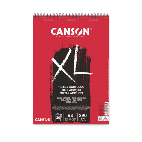 Bloc "XL Huile et Acrylique" 30 feuilles format A4 de Canson