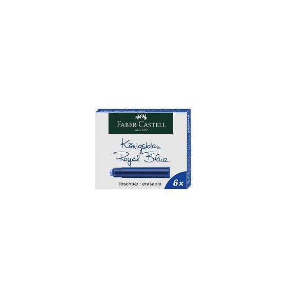 Cartouches d'encre - Bleu - Courte - Pour stylo plume et roller - Faber-castell