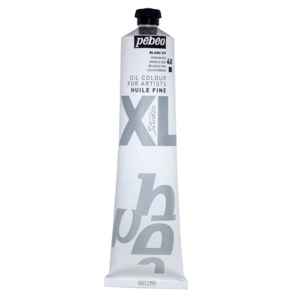 Tube de peinture à l'huile - Fine - Blanc vif - 200ml - Pébéo