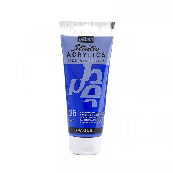 Tube de peinture acrylique - Bleu outremer clair - Pébéo - Studio - 100 ml