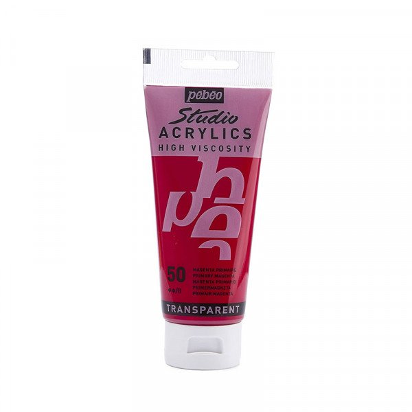 Tube de peinture acrylique - Magenta primaire - Pébéo - Studio - 100 ml