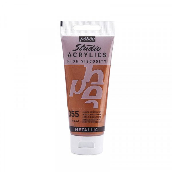 Tube de peinture acrylique - Métallisé - Cuivre iridescent - Pébéo - Studio - 100 ml