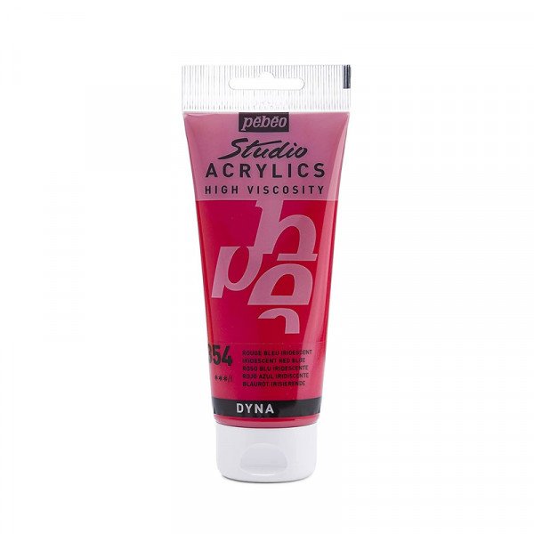 Tube de peinture acrylique - Métallisé - Rouge bleu iridescent - Pébéo - Studio - 100 ml