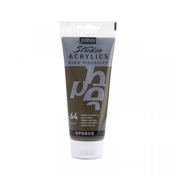 Tube de peinture acrylique - Ombre naturelle - Pébéo - Studio - 100 ml