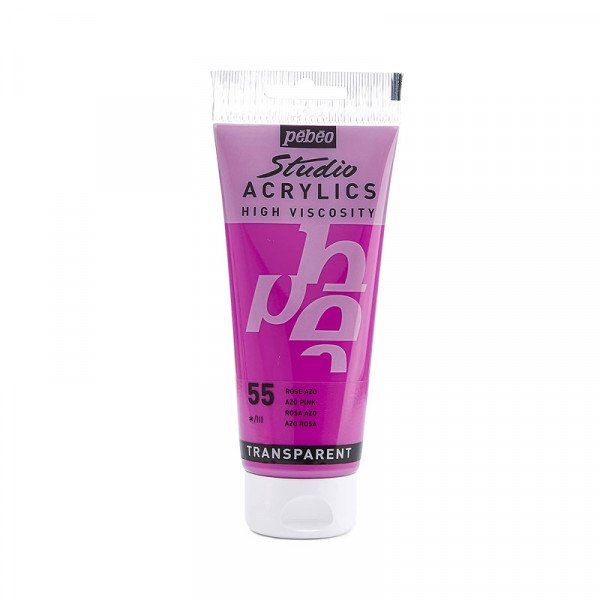 Tube de peinture acrylique - Rose azo - Pébéo - Studio - 100 ml