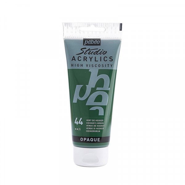 Tube de peinture acrylique - Vert de Hooker - Pébéo - Studio - 100 ml