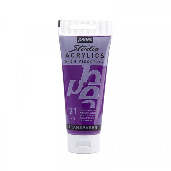 Tube de peinture acrylique - Violet d'orient - Pébéo - Studio - 100 ml
