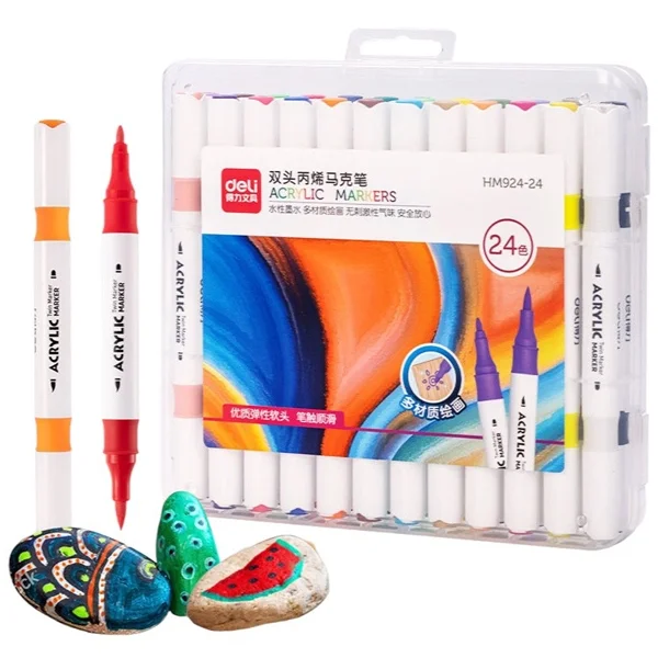 MARQUEUR ACRYLIC 24 COULEUR DELI HM924-24 AS