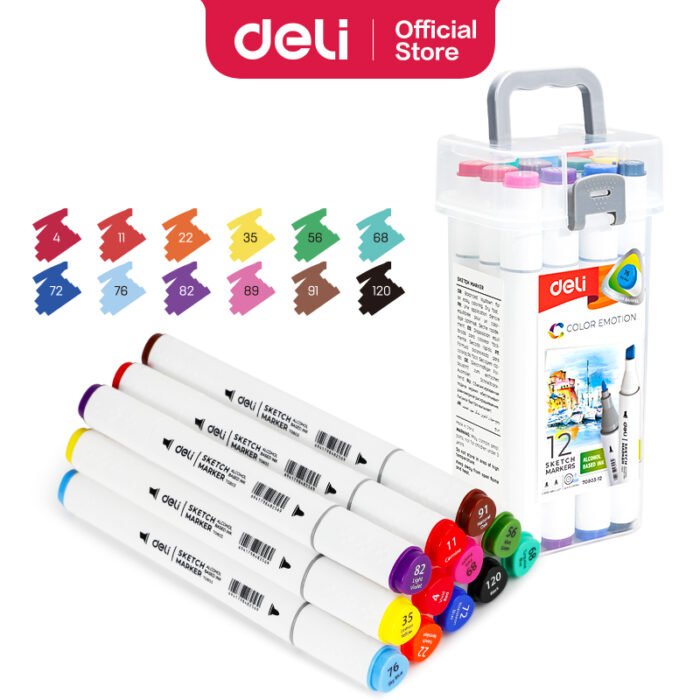 Deli E70803-12 Color Emotion Marqueur pour croquis